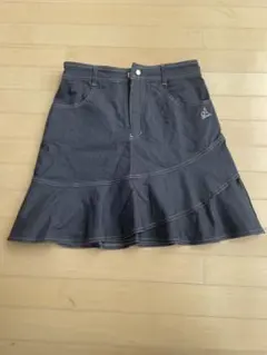 ポンポネット　ブルーグレーデニムスカートL160