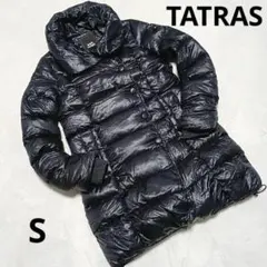 【美品】TATRAS ロングダウンコート ブラック 袖リブ Sサイズのサムネイル