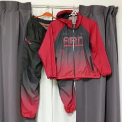 arena ウィンドブレーカーセット 3L レッド/ブラック