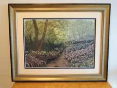 色褪せない押し花風景画　額60