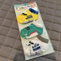 電車デザイン キッズ靴下 3足セット 10cm〜14cm