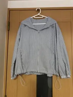 ストライプ フード付き ジャケット