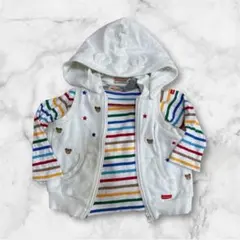 ミキハウス ベビー ベスト ボーダー長袖 セット売り ※サイズ要確認