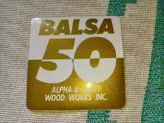 Balsa 50 ステッカー ALPHA & CRAFT 四角ゴールドのサムネイル