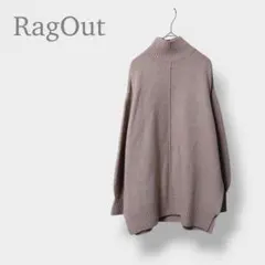 【RagOut ラグアウト】オーバーサイズ ハイネック　ニット ピンク ウール混