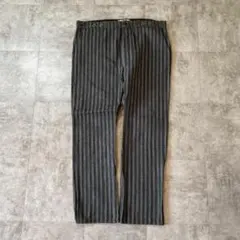 50-60s フレンチワーク ストライプ ブラック パンツ W42