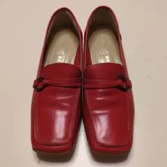 cavacava レッド レザー ローファー