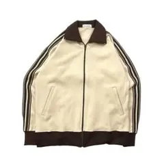 【美品】80s vintage トラックジャケット ラグラン　茶　ベージュ　M