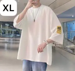 XL 白 メンズ オーバーサイズ Tシャツ 半袖