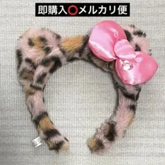 ハローキティ カチューシャ ヒョウ柄 ピンク usj ユニバ