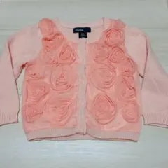 babyGap ピンク フラワーローズ カーディガン 70cm
