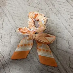 ジェルリボン付きオレンジシュシュ
