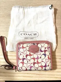 COACH ハート柄 二つ折り財布