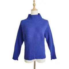 ROPE PICNIC ロペピクニック ニットセーター ハイネック ブルー M