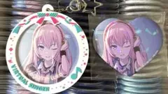 プロセカ　巡音ルカ　缶バッジ　プライズ　缶バッジキーホルダー