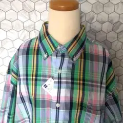 GUジーユー　マドラスチェック　長袖チェックシャツ　M　新品未使用タグ付き