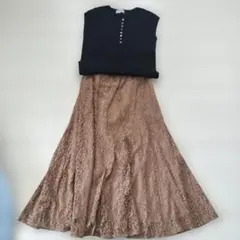 今日だけお値下げ！spick＆span.レーススカートとサマーニットセット！