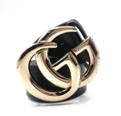 ⚠️値下げ中 美品✨GUCCI ベルト 黒 マーモント ゴールド金具 ダブルG