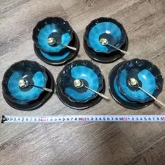 未使用　灶師 赤峰　京しみず 小鉢5 小皿5 スプーン5揃 デザートセット