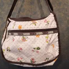 レスポ　バッグ　レスポートサック　花柄　ドット