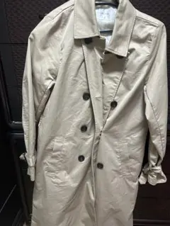 GLACIER ベージュ ダブルブレスト ロングコート