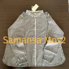 ●SM２　コットンリネン襟刺繍ブラウス　フリーサイズ
