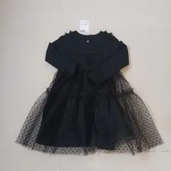 H&M　チュールワンピース　黒　100/105