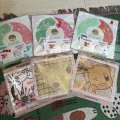 ポケモン1番くじ　ハンドタオル　6枚セット　一番くじ　ピカチュウ　イーブイのサムネイル