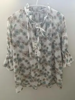 UNIQLO PAUL & JOE 花柄ブラウス S 新品タグ付き フリルリボン
