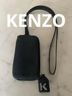 KENZO ブラック レザー カードケース