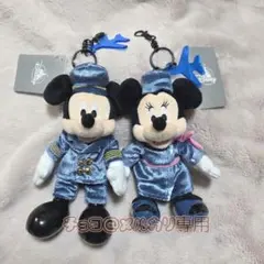 フラッグシップ　羽田空港限定　ミッキー　ミニー　ぬいぐるみキーホルダー