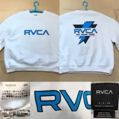 RVCA スウェット トレーナー ルーカ オフホワイト 裏起毛 大きめ ワイド