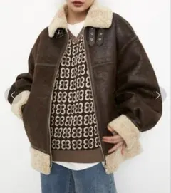 ラグアジェム LAGAGEM ムートンコート ブラウン