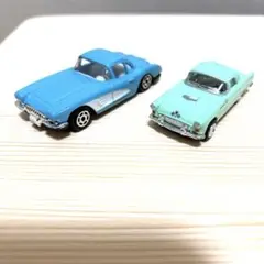 マジョレット シェビー コルベット '58 フォード サンダーバード 2台