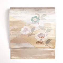 R8SK1364 袋帯 螺鈿調 京都 西陣織 礼装 花文 上品 正絹 お太鼓柄
