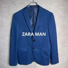 ZARA MAN テーラードジャケット ブルー EUR44 スーツ ブレザー