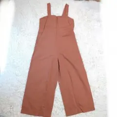 ぷ*ぅ様 極美品 UNIQLO ユニクロ リネンブレンドサロペット ブラウン L