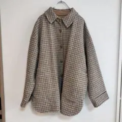 スタディオクリップ　リバーシブル　シャツジャケット　ウールコート