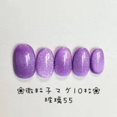 【即購入ok】マグネットネイルチップ　ショートオーバル　ニュアンス　玻璃55