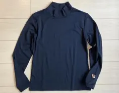 美品＊FILAフィラ＊裏起毛で暖かいハイネック長袖インナー 紺S