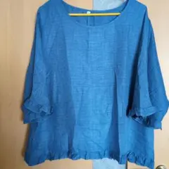 デニム風ブラウス　大きいサイズ　２XＬ　薄手