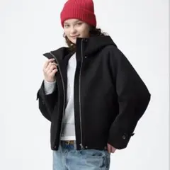 限定値下げ！秋冬　軽量　ウールコート　美品　ジャケット　ノーカラー