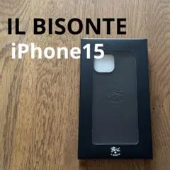新品❗️IL BISONTE イルビゾンテ ブラックレザー iPhone15ケース