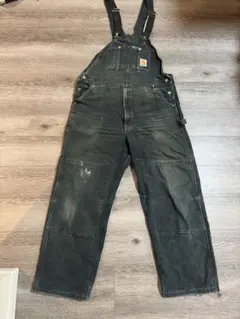 神フェード】Carhartt ダブルニー オーバーオール ダック生地 裏地なし