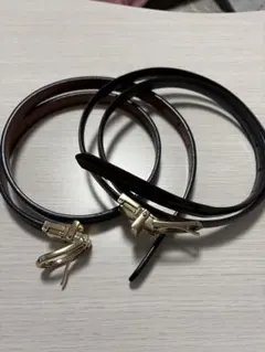 ベルト2本セット ゴールドバックル