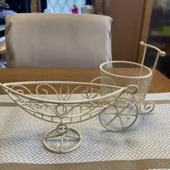 フラワーアレンジ用のワイヤー製バスケット2個セット