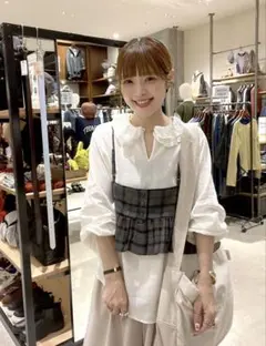 希少完売品　niko and ... チェックレイヤードキャミ　新品タグ付き