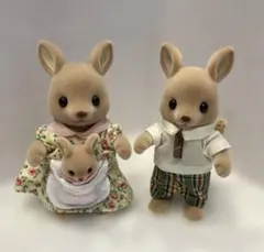 シルバニアファミリー　カンガルーファミリー　開封品　箱なし　美品