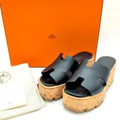 HERMES エルメス エズ30 サンダル 34 ブラック 付属品完備のサムネイル