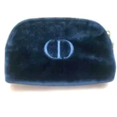 Dior ディオール ベロア ポーチ ネイビー CDロゴのサムネイル